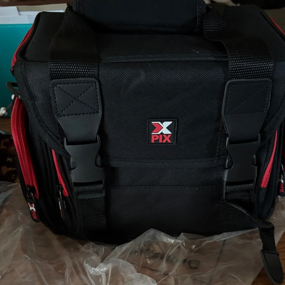 NEW Black and Red Camera Bag